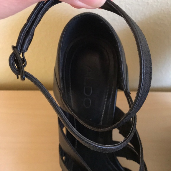 Aldo Pouncey black wedges - Picture 3 of 6